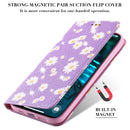 For iPhone 12 Pro Max Glittering Daisy Magnetic Horizontal Flip Leather Case with Holder & Card Slots & Photo Frame(Pink)