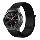 For Samsung Galaxy Watch 46mm Nylon Braided Watch Band(Dark Black)