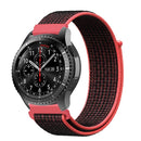 For Samsung Galaxy Watch 46mm Nylon Braided Watch Band(Red Black)