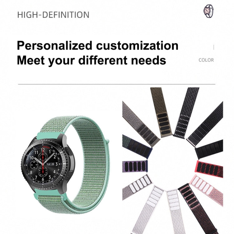 For Samsung Galaxy Watch 42mm Nylon Braided Watch Band(Cape Cod Blue)