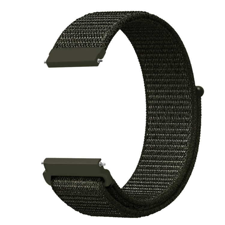 For Samsung Galaxy Watch 42mm Nylon Braided Watch Band(ArmyGreen)