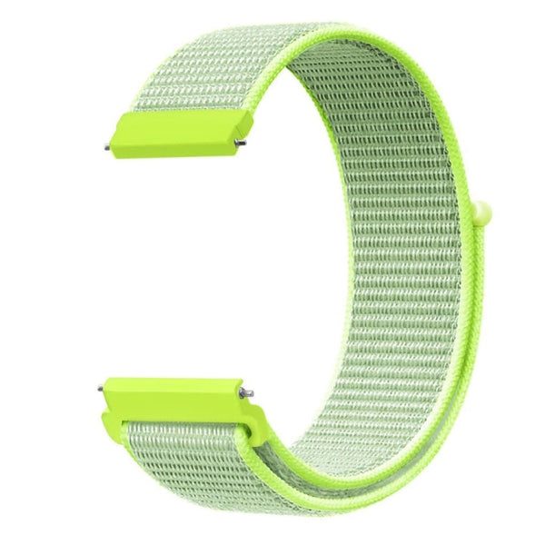 For Samsung Galaxy Watch 42mm Nylon Braided Watch Band(Light Yellow)
