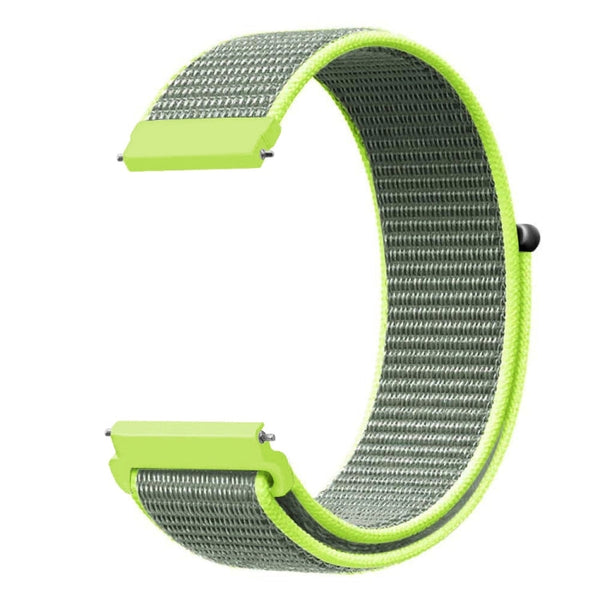 For Samsung Galaxy Watch 42mm Nylon Braided Watch Band(Bright Yellow)