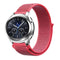 For Samsung Galaxy Watch 42mm Nylon Braided Watch Band(Hibiscus Pink)