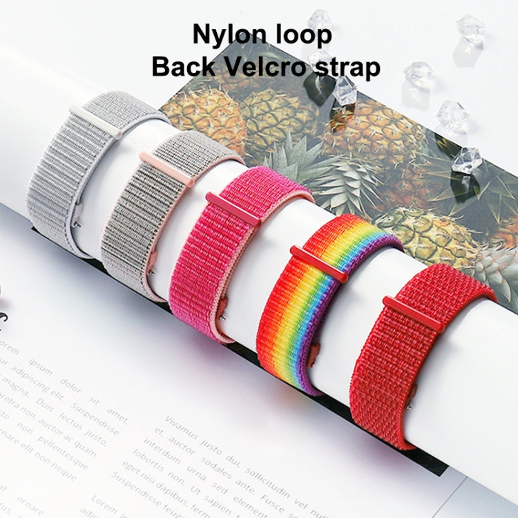 For Samsung Galaxy Watch 42mm Nylon Braided Watch Band(Hibiscus Pink)