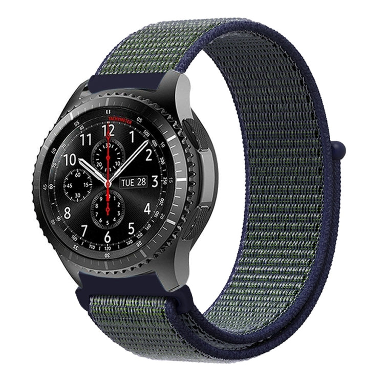 For Samsung Galaxy Watch 42mm Nylon Braided Watch Band(Deep Fog Gray)