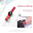 For Samsung Galaxy Watch 42mm Nylon Braided Watch Band(Hibiscus Pink)