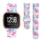 For Fitbit Versa 2 / Lite 22mm Reverse Buckle Printed Silicone Watch Band(Butterfly)