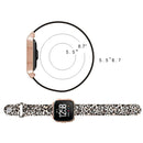 For Fitbit Versa 2 / Lite 22mm Reverse Buckle Printed Silicone Watch Band(Paw Print On White)