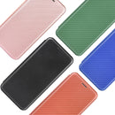 For Sony Xperia 5 Carbon Fiber Texture Horizontal Flip TPU + PC + PU Leather Case with Card Slot(Blue)