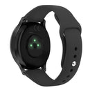 For Garmin Vivoactive 3 / Vivomove HR Solid Color Reverse Buckle Silicone Watch Band, Size: Large Size(Black)