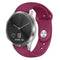 For Garmin Vivoactive 3 / Vivomove HR Solid Color Reverse Buckle Silicone Watch Band, Size: Large Size(Wine Red)