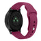 For Garmin Vivoactive 3 / Vivomove HR Solid Color Reverse Buckle Silicone Watch Band, Size: Large Size(Wine Red)