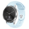 For Garmin Vivoactive 3 / Vivomove HR Solid Color Reverse Buckle Silicone Watch Band, Size: Large Size(Light Blue)
