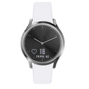 For Garmin Vivoactive 3 / Vivomove HR Solid Color Reverse Buckle Silicone Watch Band, Size: Large Size(White)
