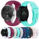 For Garmin Vivoactive 3 / Vivomove HR Solid Color Reverse Buckle Silicone Watch Band, Size: Large Size(Black)