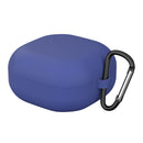 For Samsung Galaxy Buds Live Solid Color Anti-fall Earphone Protective Case with Hook(Dark Blue)