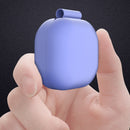 For Samsung Galaxy Buds Live Solid Color Anti-fall Earphone Protective Case with Hook(Dark Blue)