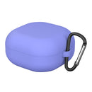 For Samsung Galaxy Buds Live Solid Color Anti-fall Earphone Protective Case with Hook(Lake Blue)