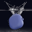For Samsung Galaxy Buds Live Solid Color Anti-fall Earphone Protective Case with Hook(Lake Blue)