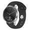 For Garmin Vivoactive 3 / Vivomove HR Solid Color Reverse Buckle Silicone Watch Band, Size: Small Code(Black)