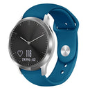 For Garmin Vivoactive 3 / Vivomove HR Solid Color Reverse Buckle Silicone Watch Band, Size: Small Code(Rock Green)