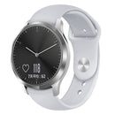 For Garmin Vivoactive 3 / Vivomove HR Solid Color Reverse Buckle Silicone Watch Band, Size: Small Code(Light Gray)