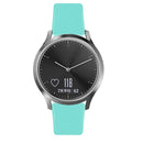 For Garmin Vivoactive 3 / Vivomove HR Solid Color Reverse Buckle Silicone Watch Band, Size: Small Code(Teal)