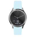 For Garmin Vivoactive 3 / Vivomove HR Solid Color Reverse Buckle Silicone Watch Band, Size: Small Code(Light Blue)