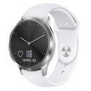 For Garmin Vivoactive 3 / Vivomove HR Solid Color Reverse Buckle Silicone Watch Band, Size: Small Code(White)