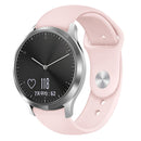 For Garmin Vivoactive 3 / Vivomove HR Solid Color Reverse Buckle Silicone Watch Band, Size: Small Code(Sand Powder)