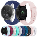 For Garmin Vivoactive 3 / Vivomove HR Solid Color Reverse Buckle Silicone Watch Band, Size: Small Code(Teal)