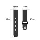 For Garmin Vivomove 3s / 4s 18mm Reverse Buckle Silicone Watch Band, Size: Large Size(Black)