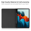 For Samsung Galaxy Tab S8 / Galaxy Tab S7 (2020) T870 Cowhide Texture TPU Tablet Horizontal Flip Leather Case with Holder & Sleep / Wake-Up Function & Pen Slot(Black)