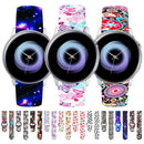 For Samsung Galaxy Active2 20mm Reverse Buckle Printed Silicone Watch Band(Pink Rose)