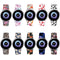 For Samsung Galaxy Active2 20mm Reverse Buckle Printed Silicone Watch Band(Butterfly)