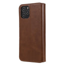 For iPhone 12 / 12 Pro Classic Calf Texture PU + TPU Horizontal Flip Leather Case, with Holder & Card Slots & Wallet(Brown)