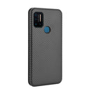 For UMIDIGI A7 Pro Carbon Fiber Texture Horizontal Flip TPU + PC + PU Leather Case with Card Slot(Black)