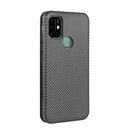 For UMIDIGI Power 3 Carbon Fiber Texture Horizontal Flip TPU + PC + PU Leather Case with Card Slot(Black)