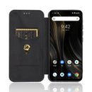 For UMIDIGI Power 3 Carbon Fiber Texture Horizontal Flip TPU + PC + PU Leather Case with Card Slot(Black)