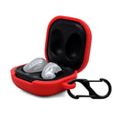 For Samsung Galaxy Buds Live Anti-fall Silicone Earphone Protective Case with Hook(Red)