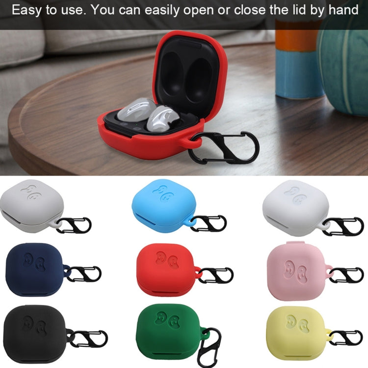 For Samsung Galaxy Buds Live Anti-fall Silicone Earphone Protective Case with Hook(Red)