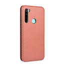 For Xiaomi Redmi Note 8 Carbon Fiber Texture Horizontal Flip TPU + PC + PU Leather Case with Card Slot(Brown)