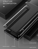 For Huawei Mate 20 Pro Side Display Shockproof Horizontal Flip Leather Case with Holder & Call Answering Function & Sleep / Wake-up(Red)