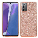 For Samsung Galaxy Note20 Ultra Glitter Powder Shockproof TPU Protective Case(Rose Gold)