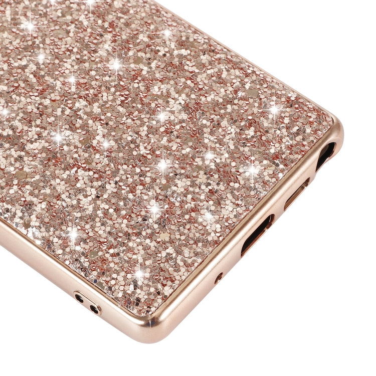 For Samsung Galaxy Note20 Ultra Glitter Powder Shockproof TPU Protective Case(Rose Gold)