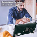 For LG Velvet / G9 Carbon Fiber Protective Case with 360 Degree Rotating Ring Holder(Green)