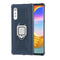 For LG Velvet / G9 Carbon Fiber Protective Case with 360 Degree Rotating Ring Holder(Blue)