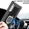 For LG Velvet / G9 Carbon Fiber Protective Case with 360 Degree Rotating Ring Holder(Black)