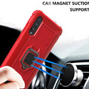 For Wiko View 4 / View 4 Lite Carbon Fiber Protective Case with 360 Degree Rotating Ring Holder(Red)